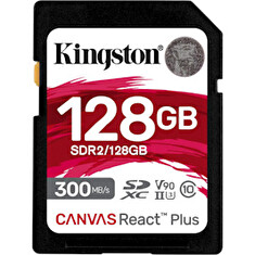 Kingston Canvas React Plus/SDHC/128GB/300MBps/UHS-II U3 / Class 10