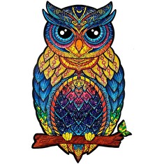 Puzzle Puzzler dřevěné, barevné - Okouzlující sova