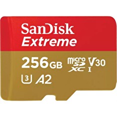 SanDisk Extreme microSDXC 256GB 190MB/s + adaptér