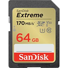 SanDisk Extreme SDXC 64GB 170MB/s V30 UHS-I U3