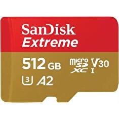 SanDisk Extreme microSDXC 512GB 190MB/s + adaptér