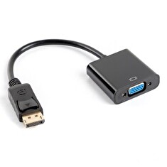 LANBERG adaptér DisplayPort 1.1 na VGA, M/F, kabel 20cm, černý