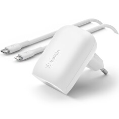 Belkin 30W USB-C Power Delivery PPS nástěnná nabíječka + 1m USB-C na lightning kabel, bílá