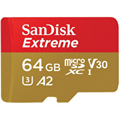 SanDisk Extreme/micro SDXC/64GB/170MBps/UHS-I U3 / Class 10/+ Adaptér