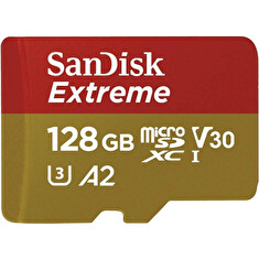 SanDisk Extreme/micro SDXC/128GB/190MBps/UHS-I U3 / Class 10/+ Adaptér