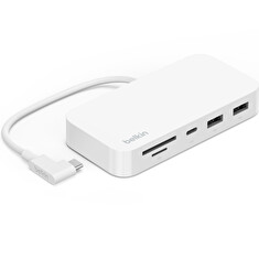 Belkin CONNECT USB-C 6v1 Multiport Hub s držákem, bílá