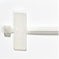 Stahovací pásek s popisovatelným štítkem 2,4x103mm, bílý, 100ks