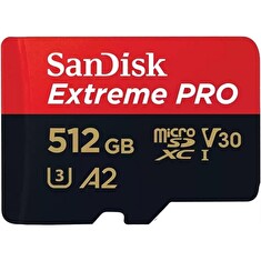 SanDisk Extreme PRO microSDXC 512GB 190MB/s + adaptér