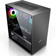 EVOLVEO M4/Micro ATX/Transpar./Černá