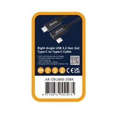 AKASA - USB 3.2 Gen 2 Type-C na C, úhlová