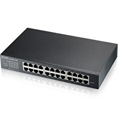 Zyxel GS1915-24E, 24-port GbE Smart hybrid mode Switch, standalone or NebulaFlex Cloud, rackmount, fanless