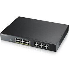 Zyxel GS1915-24EP, 24-port GbE, 12 port PoE, 130 Watt 802.3at, rackmount, Smart hybrid mode Switch, standalone