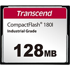 Transcend 128MB INDUSTRIAL TEMP CF180I CF CARD, (MLC) paměťová karta (SLC mode), 85MB/s R, 70MB/s W