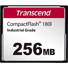 Transcend 256MB INDUSTRIAL TEMP CF180I CF CARD, (MLC) paměťová karta (SLC mode), 85MB/s R, 70MB/s W