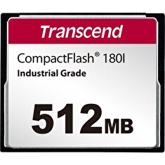 Transcend 512MB INDUSTRIAL TEMP CF180I CF CARD, (MLC) paměťová karta (SLC mode), 85MB/s R, 70MB/s W