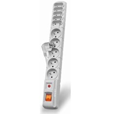 Acar S10 1,5m kabel, 5+5 zásuvek, přepěťová ochrana, bílá