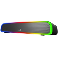 Genius USB SoundBar 200BT, Reproduktor, soundbar, 4W, RGB podsvícení, Bluetooth, 3,5mm jack, USB, černý