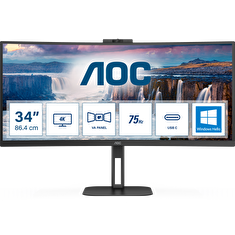 AOC/CU34V5CW/34"/VA/3440x1440/100Hz/1ms/Black/3R