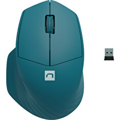 Natec optická myš SISKIN 2/Kancelářská/Optická/Pro praváky/1 600 DPI/USB+BT/Modrá