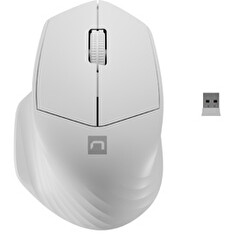 Natec optická myš SISKIN 2/Kancelářská/Optická/Pro praváky/1 600 DPI/USB+BT/Bílá