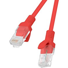 LANBERG Patch kabel CAT.5E UTP 2M červený Fluke Passed