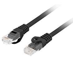 LANBERG Patch kabel CAT.6 UTP LSZH CU 0.5M černý Fluke Passed
