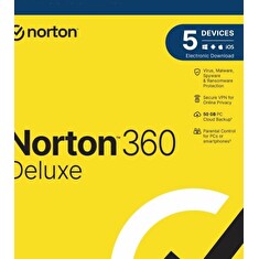 NORTON 360 DELUXE 50GB +VPN 1 uživatel pro 5 zařízení na 2 roky