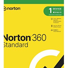 NORTON 360 STANDARD 10GB + VPN 1 uživatel pro 1 zařízení na 3 roky