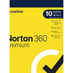 NORTON 360 PREMIUM 75GB +VPN 1 uživatel pro 10 zařízení na 3 roky