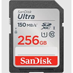 SanDisk Ultra/SDXC/256GB/150MBps/UHS-I U1 / Class 10/Černá