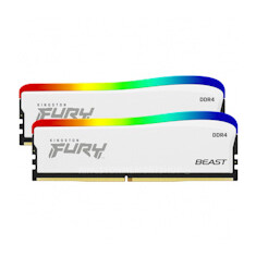 Kingston FURY Beast White/DDR4/32GB/3200MHz/CL16/2x16GB/RGB/White