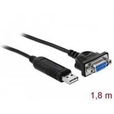 Delock Adaptér z rozhraní USB 2.0 na sériové rozhraní RS-232 s kompaktním krytem sériového konektoru