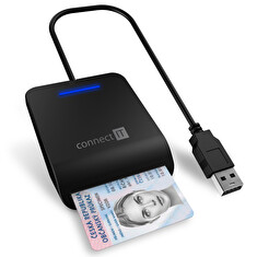 CONNECT IT USB čtečka eObčanek a čipových karet, ČERNÁ