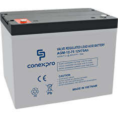Baterie Conexpro AGM-12-75 VRLA AGM 12V/75Ah, T14