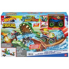 Hračka Mattel Hot Wheels Monster Truck Color Shifters Zuřivý krokodýl