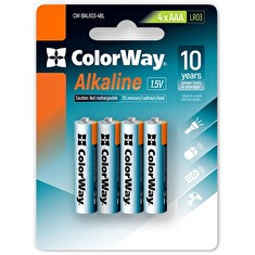 Colorway alkalická baterie AAA/ 1.5V/ 4ks v balení/ Blister