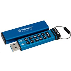 Kingston flash disk 64GB IronKey Keypad 200, FIPS 140-3 Lvl 3 (Pending) AES-256 Encrypted