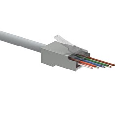 Univerzální EASY konektor RJ45 CAT5E STP 8p8c na drát i licnu SXRJ45-5E-STP-EASY