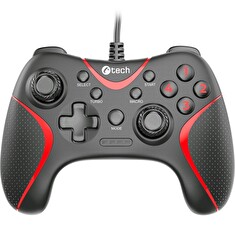 C-TECH Theon pro PC/PS3, 2 programovatelná makro tlačítka, 2x analog, X-input, vibrační, 1,8m kabel, USB