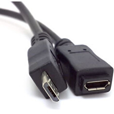 PremiumCord Kabel prodlužovací micro USB 2.0 male-female, černý 3m