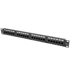 LANBERG PATCH PANEL 24 PORT 1U 19” CAT.5E BLACK