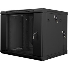 LANBERG RACK CABINET 19” DOUBLE-SECTION WALL-MOUNT 9U/600X600 (FLAT PACK) BLACK