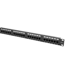 LANBERG PATCH PANEL 24 PORT 1U 19” CAT.6 BLACK