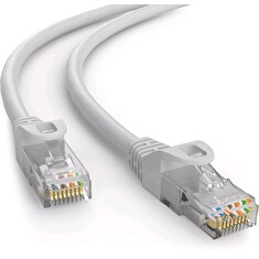 C-TECH Kabel patchcord Cat6e, UTP, šedý, 25m