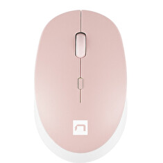 Natec optická myš HARRIER 2/1600 DPI/Kancelářská/Optická/1 600 DPI/Bezdrátová Bluetooth/Bílá-růžová