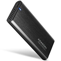 AXAGON EEM2-SB2, USB-C 3.2 Gen 2 - M.2 NVMe & SATA SSD kovový RAW box, bezšroubkový, černý