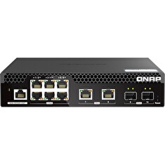 QNAP řízený PoE++ switch QSW-M2106PR-2S2T (6x 2,5GbE RJ45, 2x 10GbE RJ45, 2x 10GbE SFP+, malá šířka)