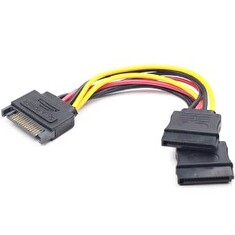 GEMBIRD Kabel SATA napájecí na 2x SATA, rozdvojka, 15cm