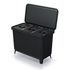 Odpadkový koš Prosperplast SYSTEMA 3x10l černý