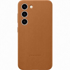 Samsung Kožený zadní kryt pro Samsung Galaxy S23 Camel